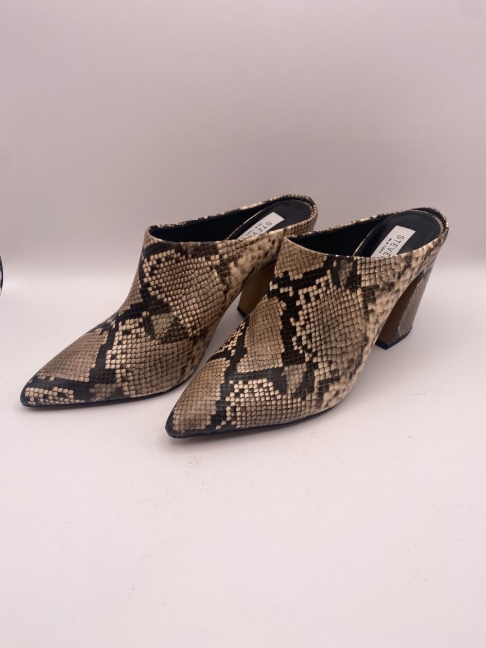 Steven New York Womens Snake Slip On Pointy Heel Bootie Sz 9